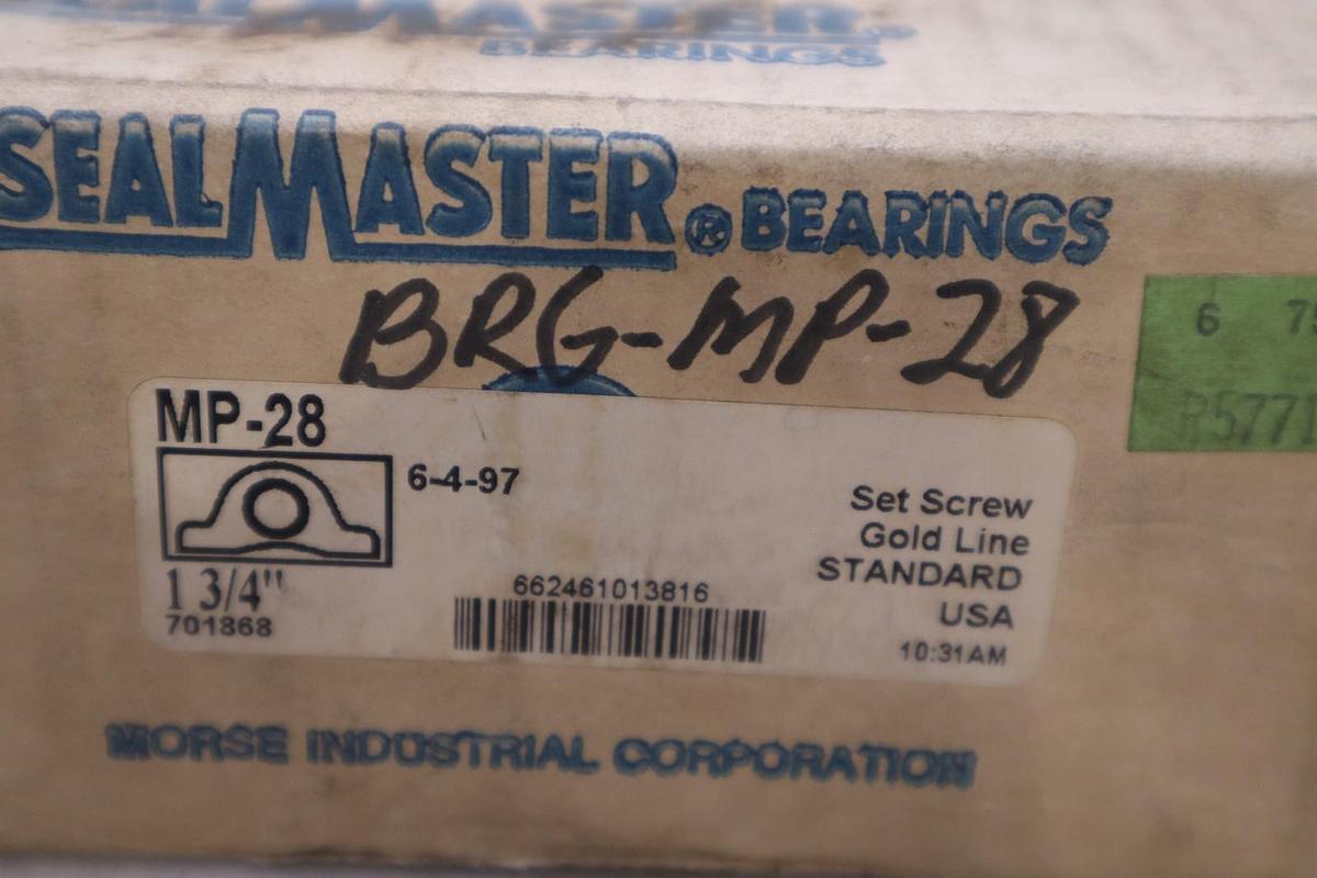 Used NEW OPEN BOX Sealmaster MP-28,Pillow Block Bearing 1 3/4" Bore STK GF399