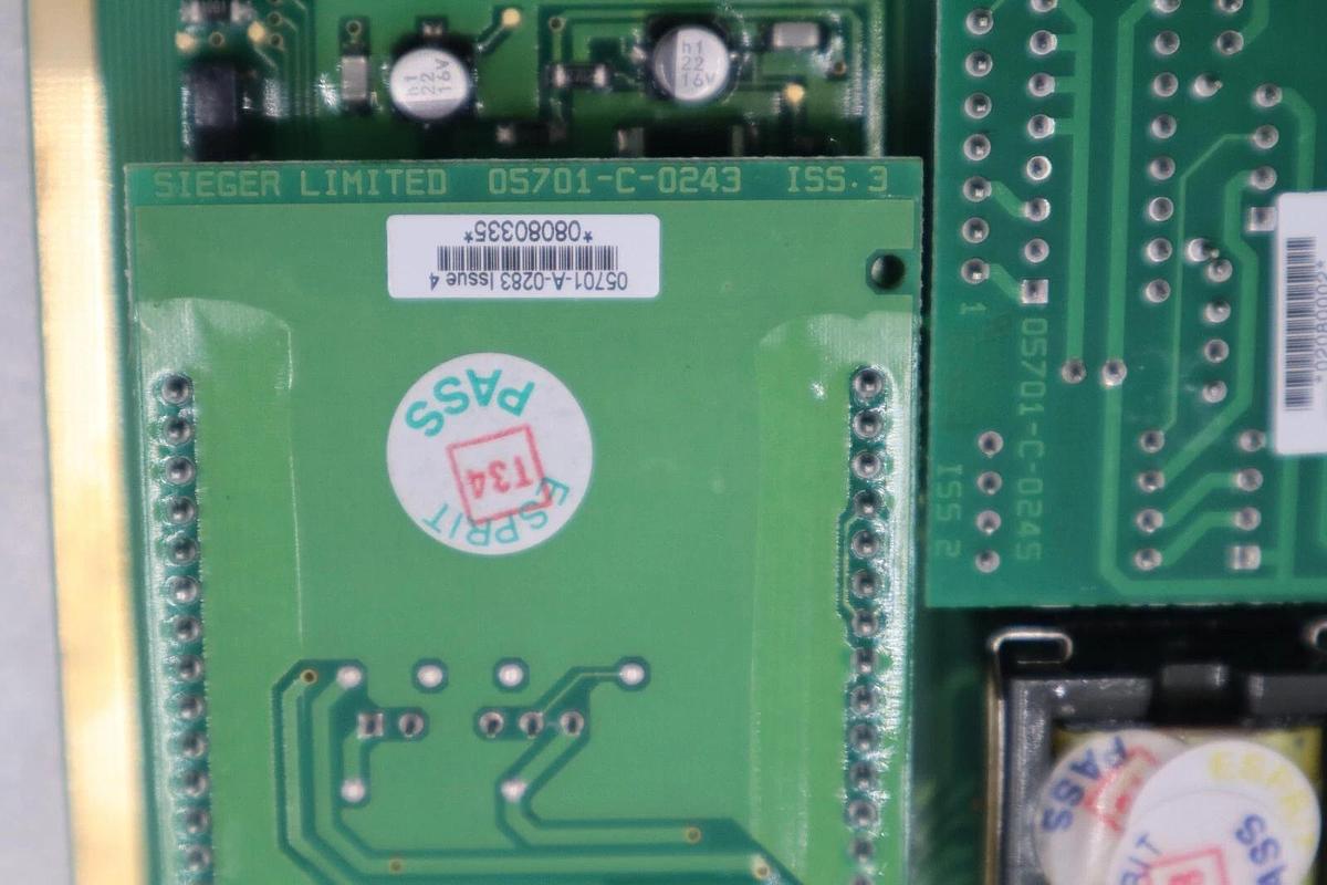 Used Sieger Limited 05701-C-0241 ISS.6 / 05701-A-0281 ISS.9 CONTROL CARD STOCK 5438