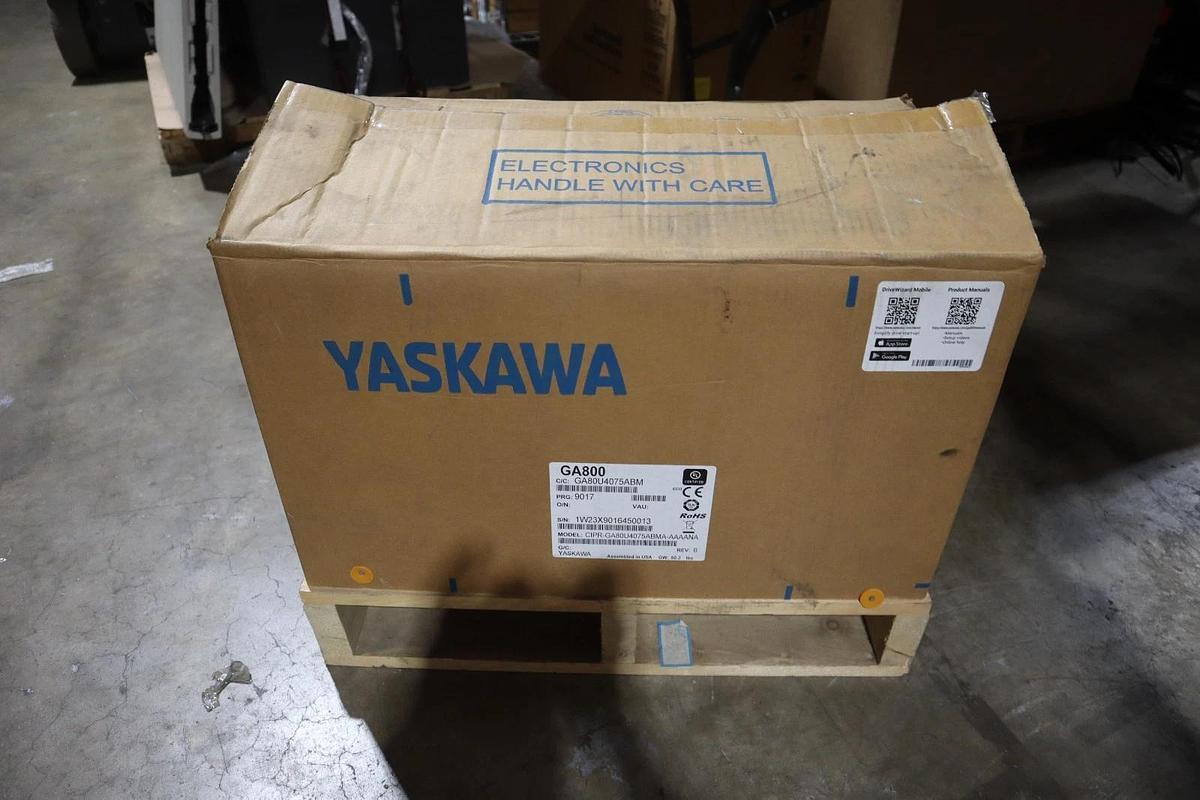 YASKAWA GA800 50 HP DRIVE GA80U4075ABM / CIPR-GA80U4075ABMA-AAAANA REV. B NEW