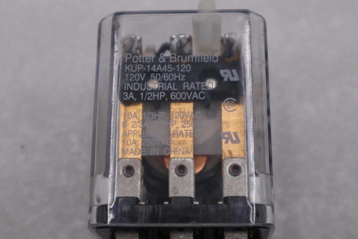 LOT OF 2 NEW OPEN BOX Potter & Brumfield KUP-14A45-120 Relay STK H1574A