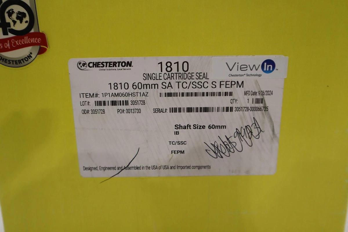 Used NEW Chesterton 1810 60MM SA TC/SSC S FEPM Single Cartridge Seal STOCK 2952B