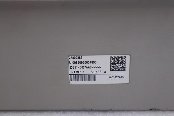 Used Allen Bradley 20G11ND027AA0NNNNN 20HP 480V PowerFlex 755 AC VFD STOCK 306-A