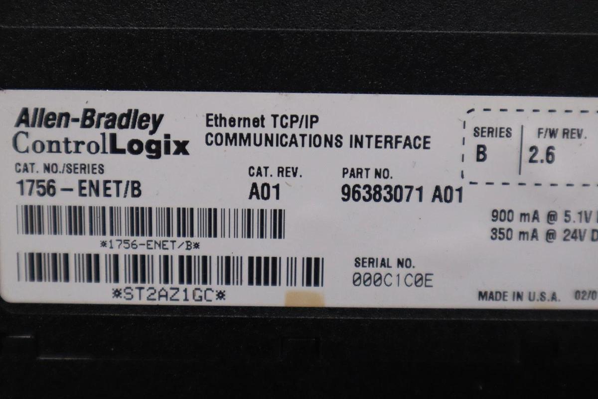 Used Allen Bradley 1756-ENET Controllogix Ethernet Module AB STK 5364