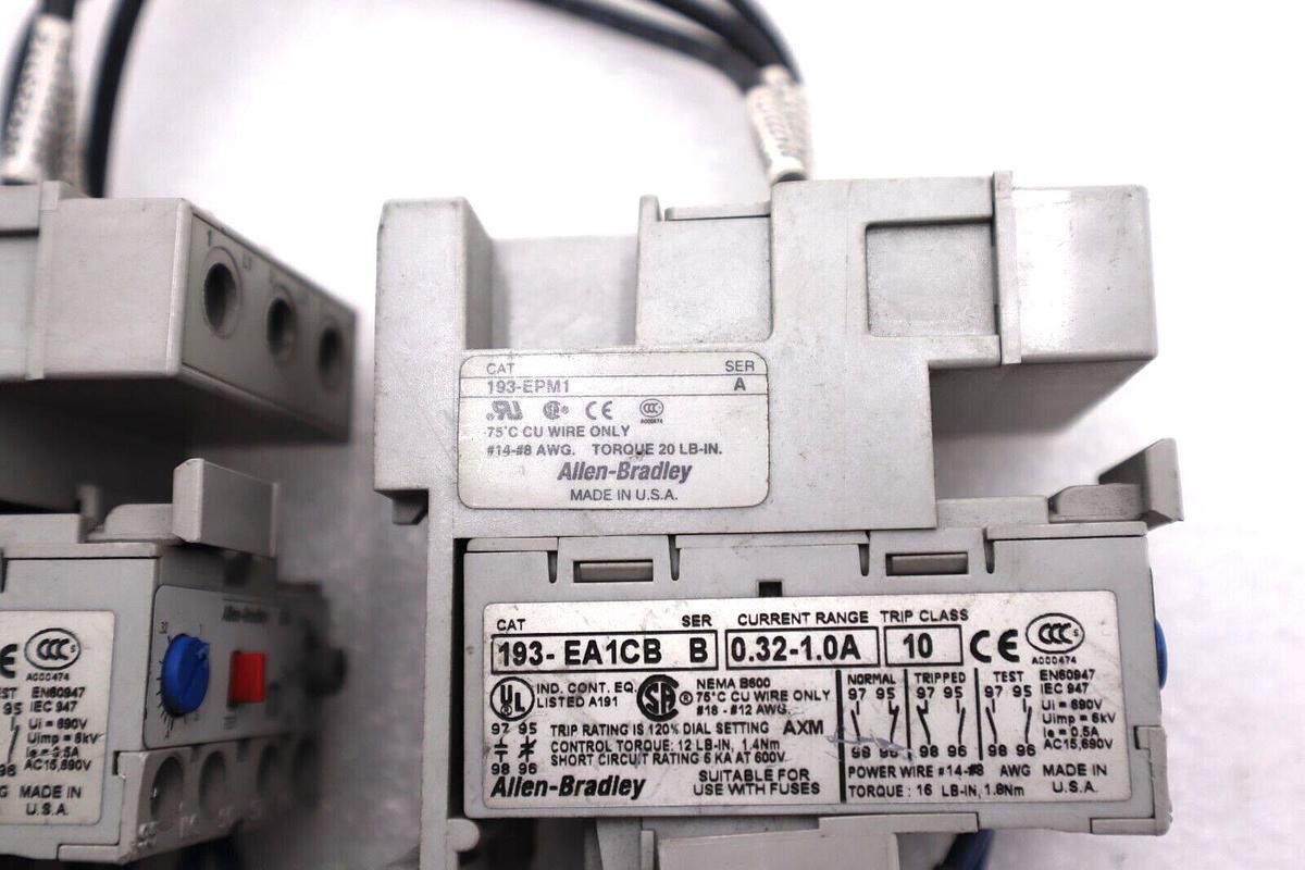 Used ALLEN BRADLEY 193-EA1CB 193-EPM1 DIN RAIL PANEL ADAPTER #L-631