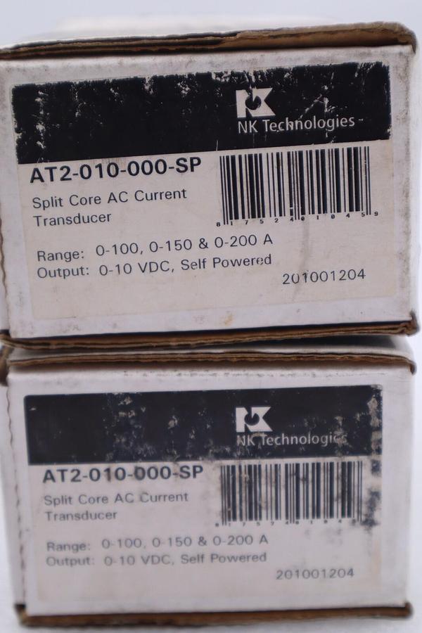Used NK TECHNOLOGIES AT2-010-000-SP SPLIT CORE AC CURRENT TRANSDUCER STOCK #K-2265