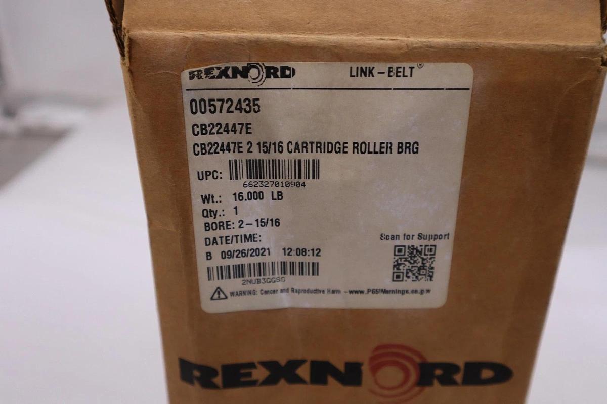 NEW OPEN BOX REXNORD CB22447E / CB22447E CARTRIDGE ROLLER BEARING STOCK 1533CC