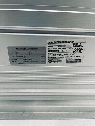 Used ALLEN BRADLEY 20P41AB038RA0NNN SER A MANUFACTURED 2011 STOCK 1430