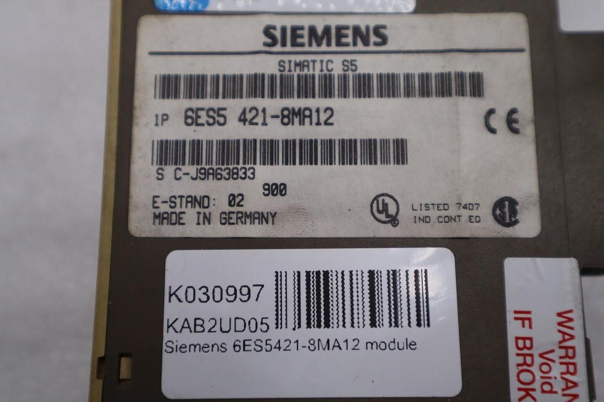 Used LOT OF 15 - Siemens 6ES5421-8MA12 SIMATIC S5 Digital Input 8-P 24V DC STOCK 5408