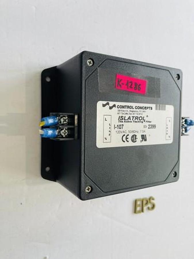 Used USED Islatrol I-107 Active Tracking Filter Module 120 VAC 50/60 Hz 7.5A #K-1286