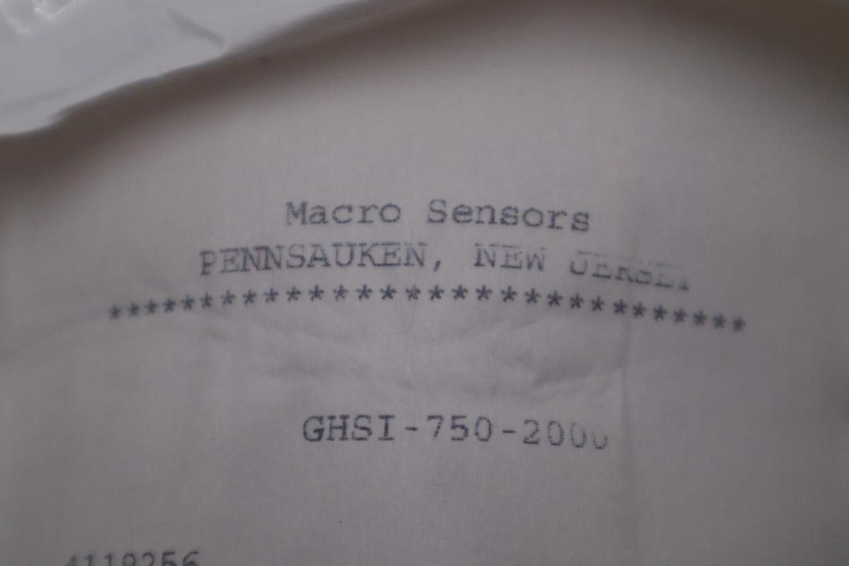 Used NEW TE CONNECTIVITY MACRO SENSOR GHSD-750-2000 / GHSD7502000 STOCK G844