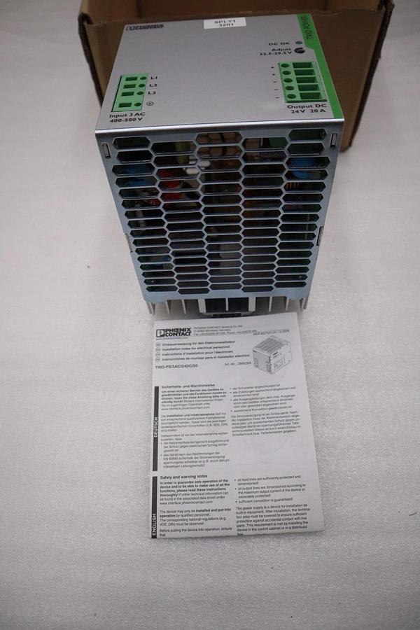 NEW PHOENIX CONTACT TRIO-PS/3AC/24DC/20 POWER SUPPLY STOCK H108