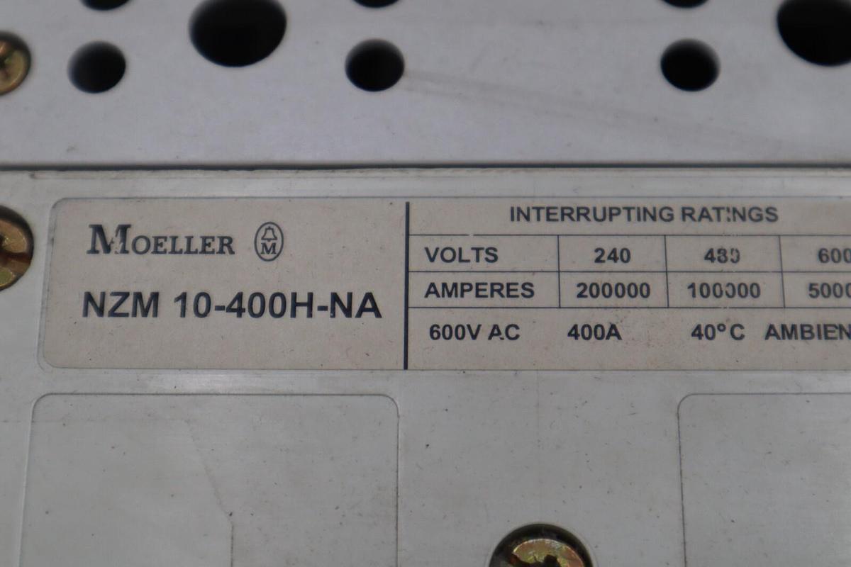 Used Moeller NZM 10-400H-NA 600V Adjustable Breaker STOCK 1158