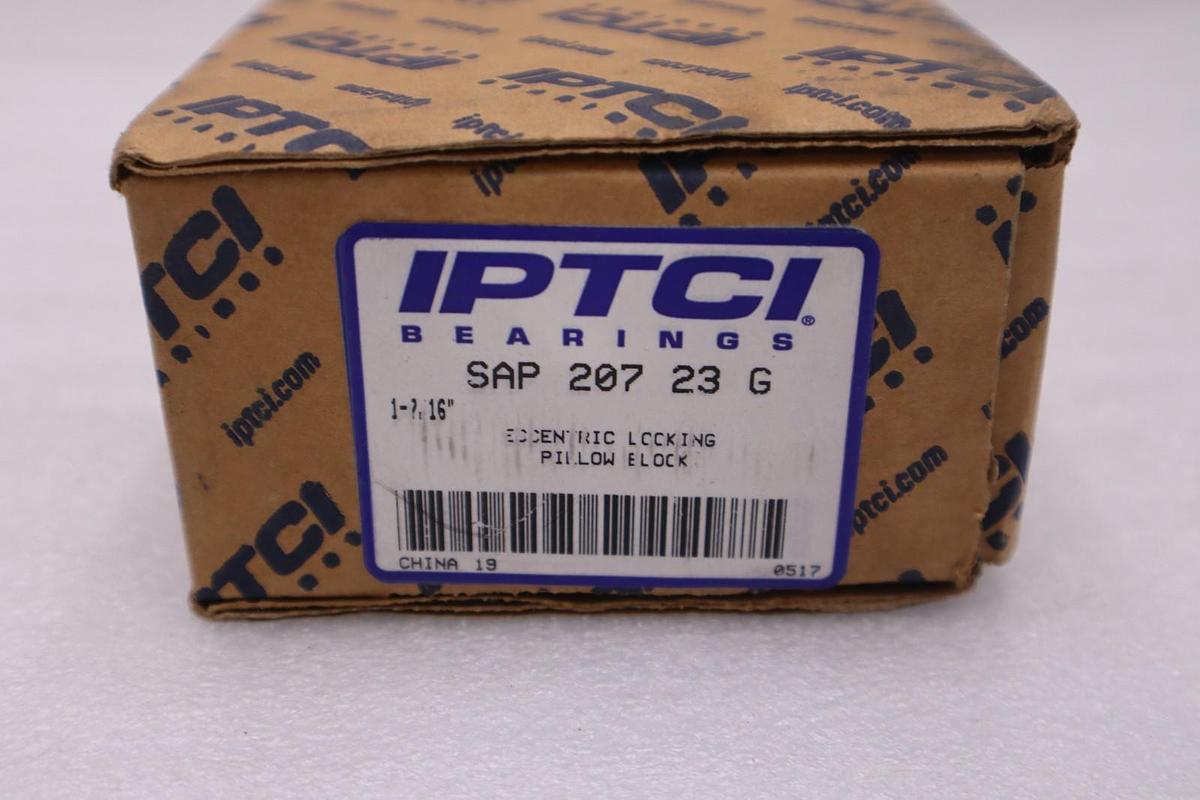 IPTCI Bearings SAP 207 23 G, 2-Bolt Pillow Block; 1-7/16" Bore NEW STOCK H1898