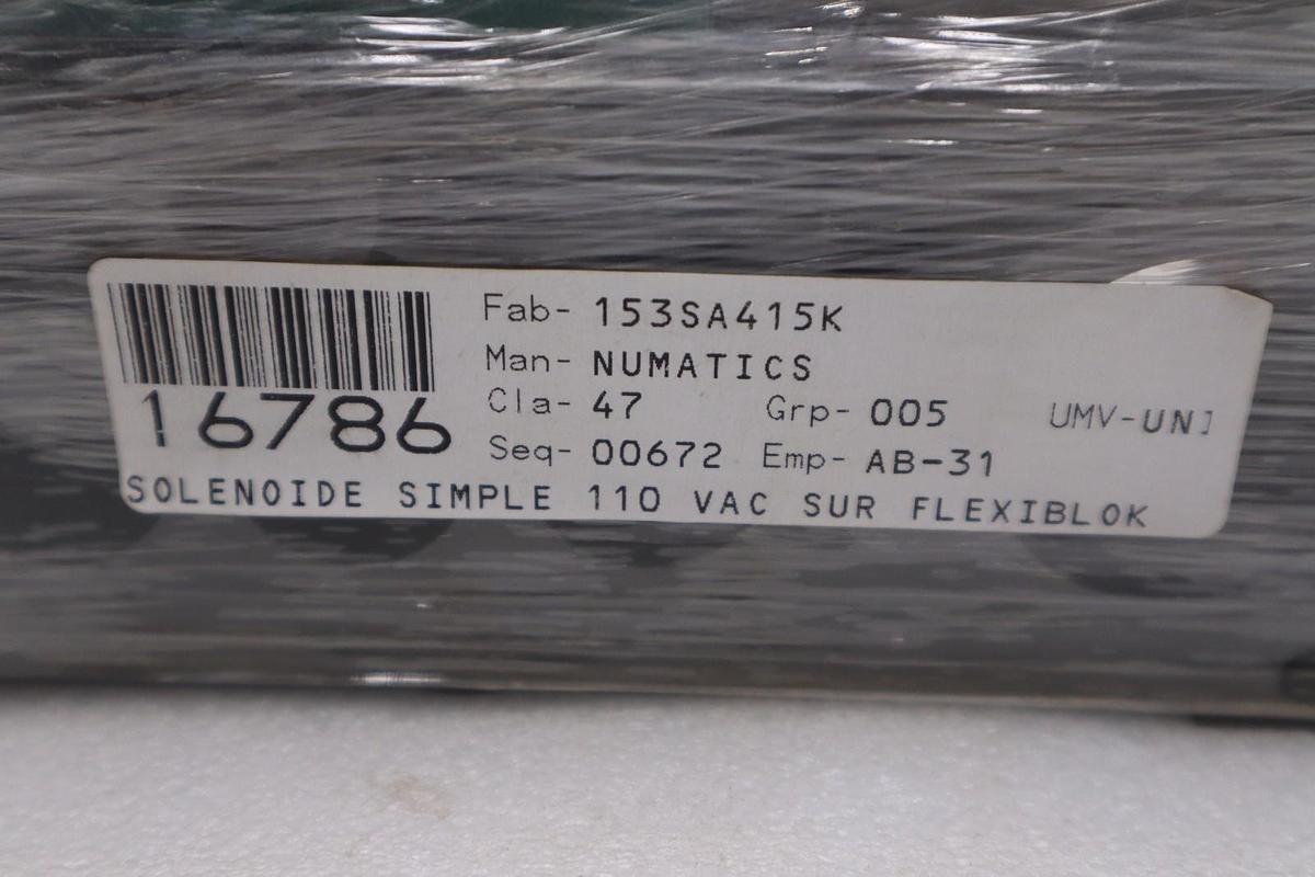 NUMATICS 153SA415K000030 110/120V 0.12A 150PSI- STOCK GF459A