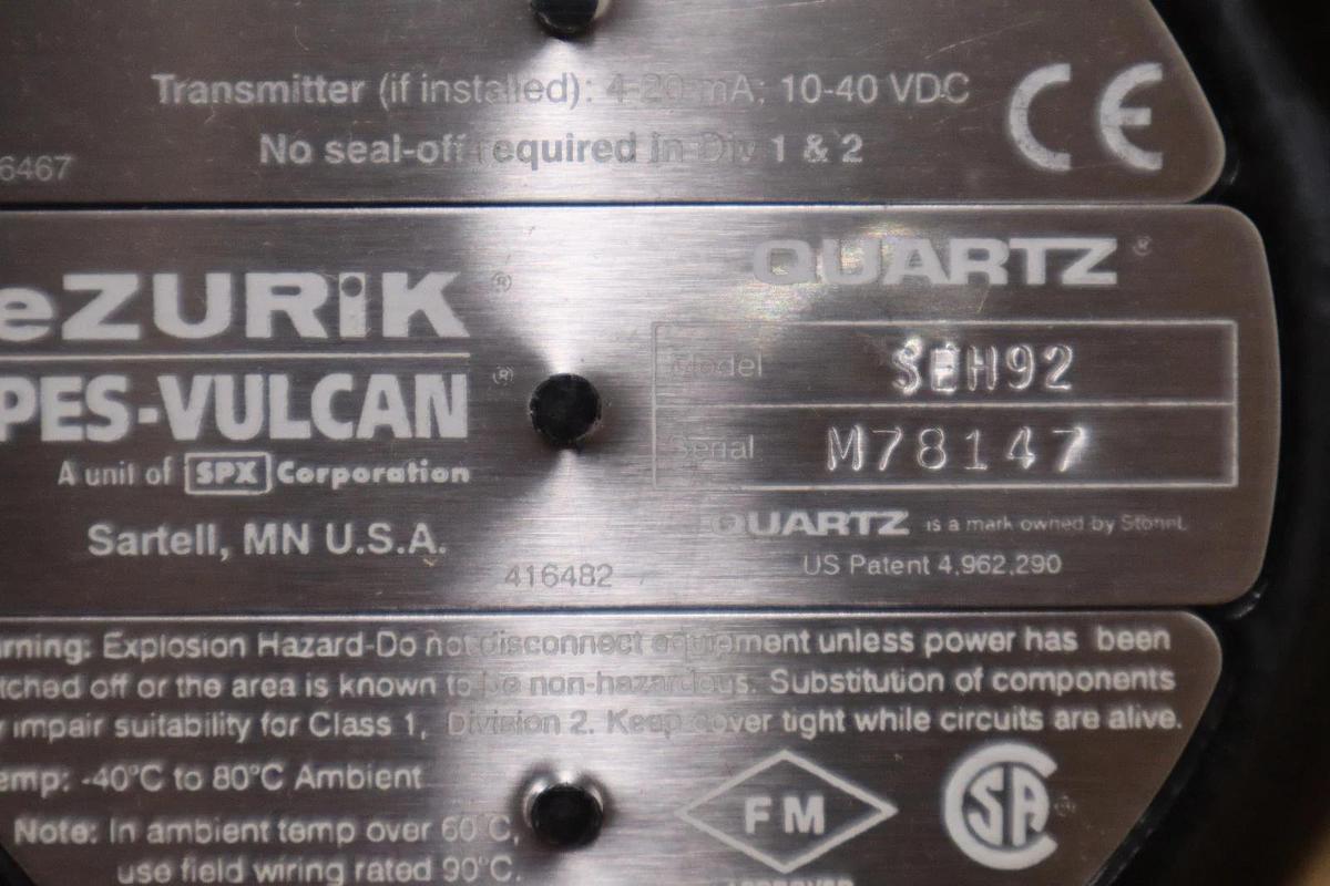 Used DEZURIK QUARTZ SENSOR SE SEH92/ M78147 - NEW IN BOX - STOCK GF773