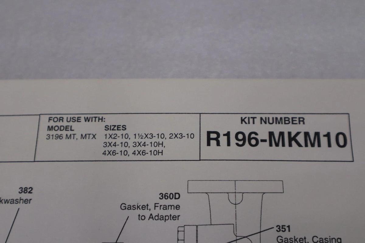 Used Goulds Pump Maintenance Seal Kit R196-MKM10 - STOCK GF663