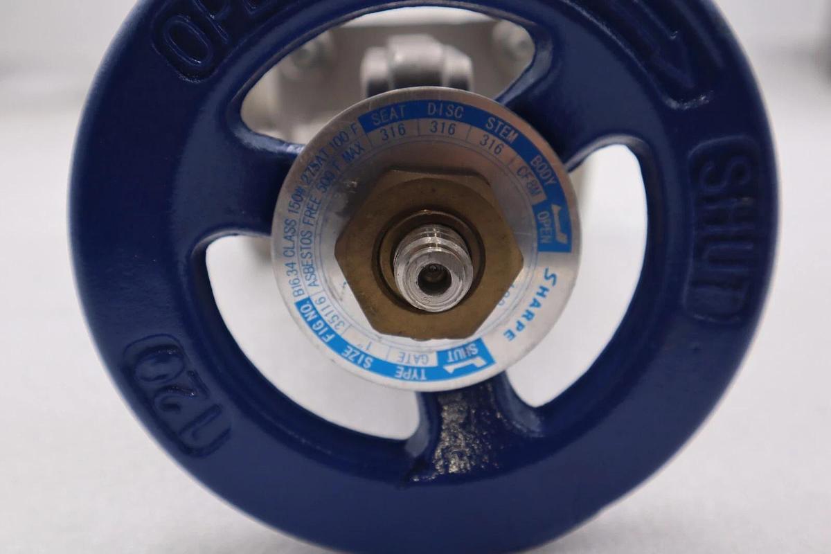 SHARPE 35116 1” 150 CF8M GATE VALVE STOCK 1999