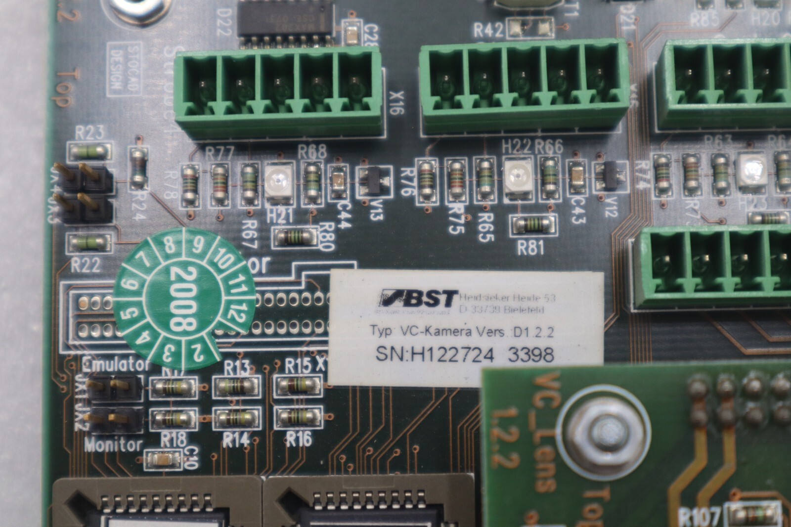 Used BST VC-KAMERA VERS. D1.2.2 BOARD STOCK K-3454