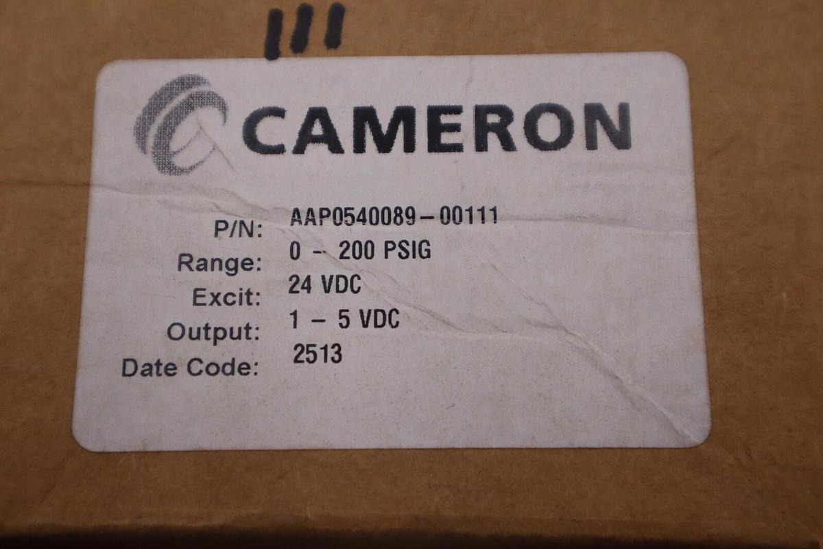 NEW CAMERON AAP0540089-00111 PRESSURE TRANSMITTER AAP054008900111 #H84A