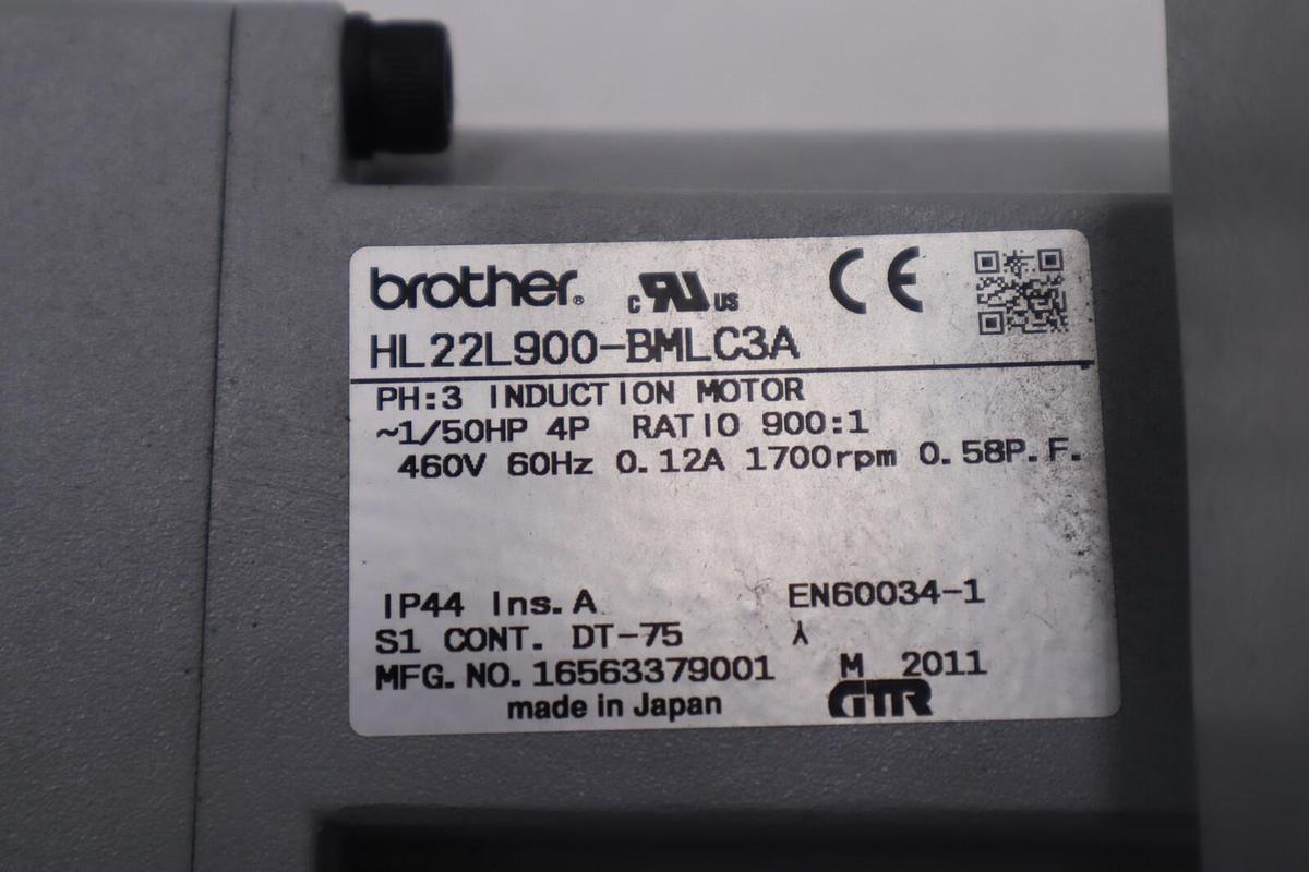 NEW GTR Brother HL22R900-BMLC3A 3 Phase Induction Motor STOCK 5064