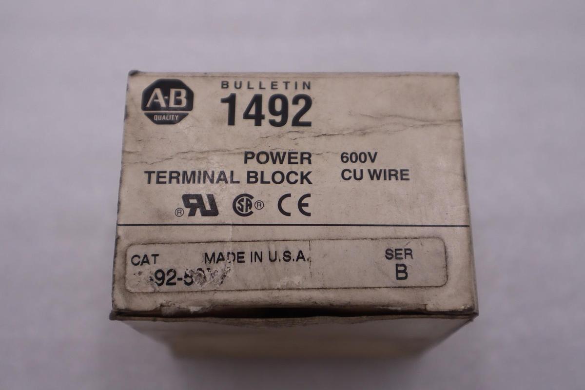 Used NEW OPEN BOX AB ALLEN BRADLEY 1492-50XF POWER TERMINAL BLOCK SER-B STK K3973CC