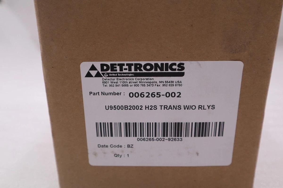 NEW OPEN BOX DETTRONICS 006265-002 U9500B2002 GAS DETECTOR STOCK 4611