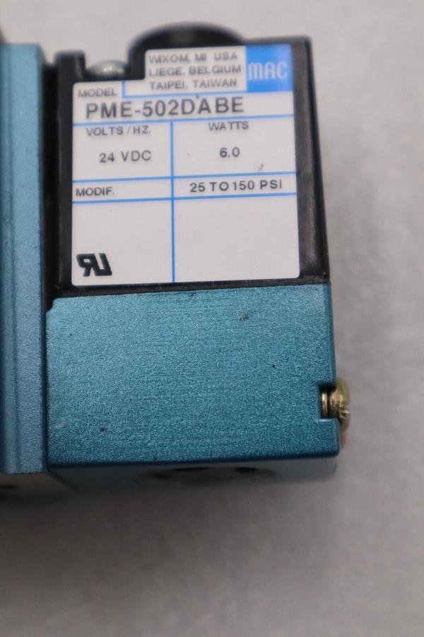 Used MAC  6211C-000-PM-502DA W/ PME-502DABE SOLENOID VALVE 6200 SERIES NEW IN BOX