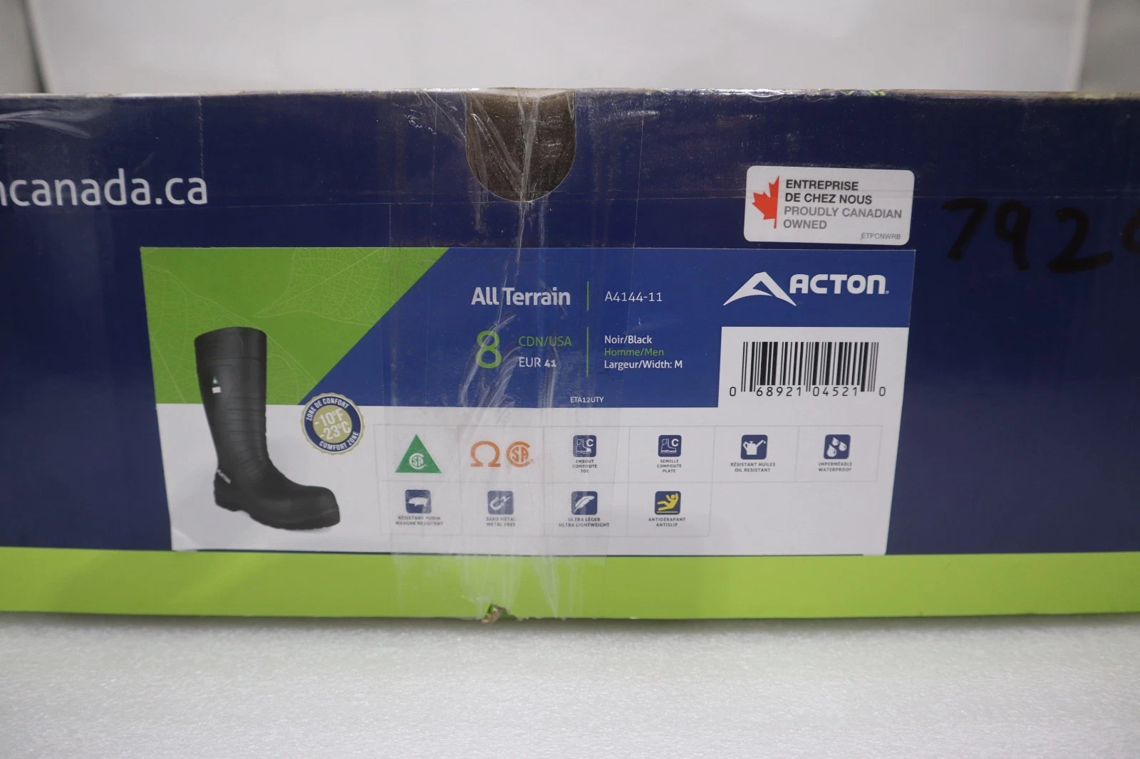 Used ACTION All Terrain 15" Composite Toe Rubber Work Boots A4144-11 - STOCK GF945