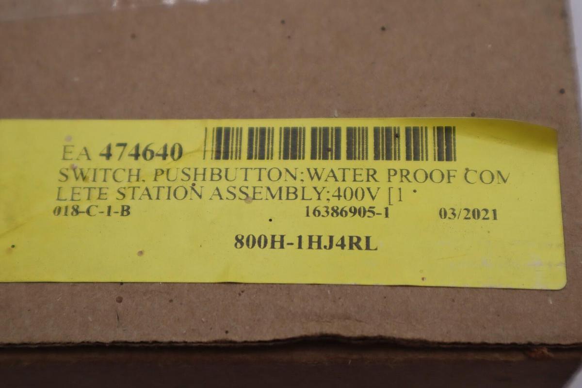 Used ALLEN-BRADLEY 800H-1HJ4RL HEAVY DUTY SWITCH PUSH BUTTON SER A STOCK #054-A
