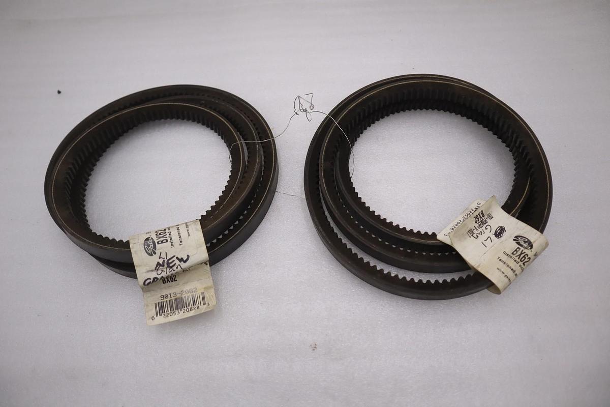 LOT OF 2 - Gates Tri-Power BX62 (9013-2062) Cogged V Belt - STOCK M-5A