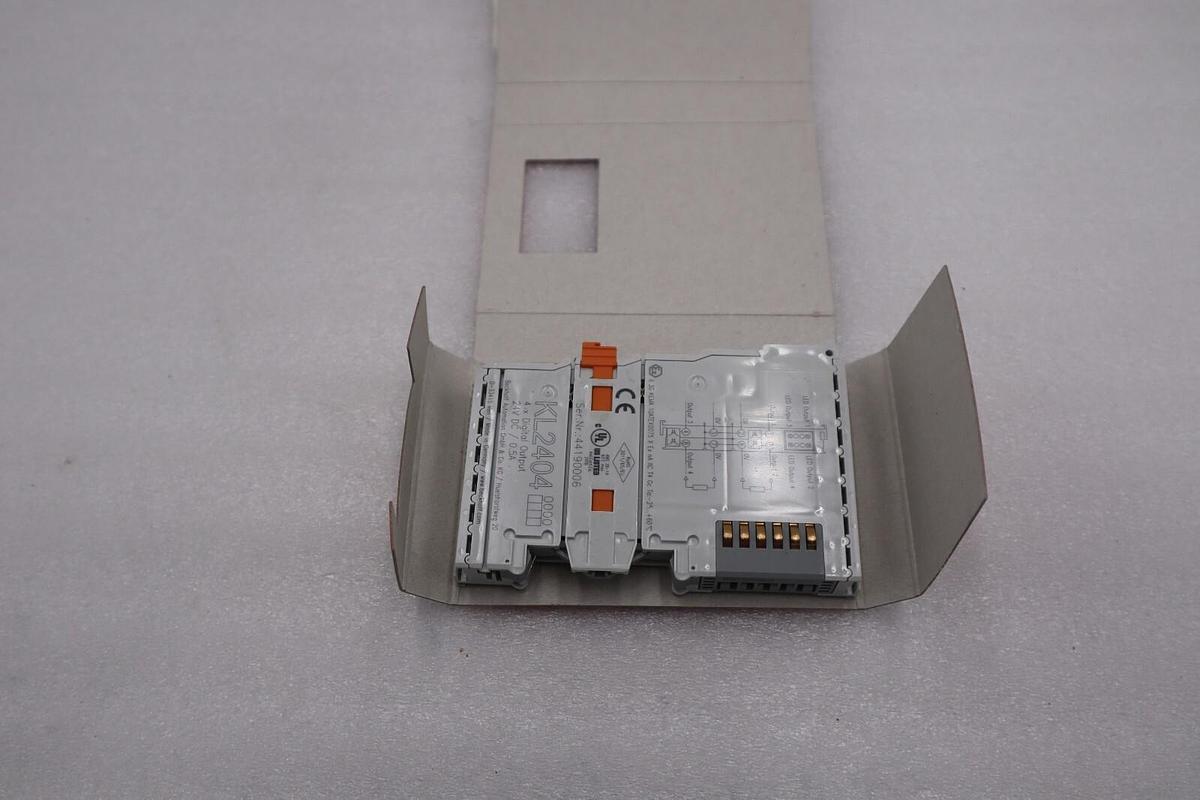 Used BECKHOFF KL2404 DIGITAL OUTPUT TERMINAL 2-WIRE 4-CHANNEL 4 OUTPUTS STOCK G936A