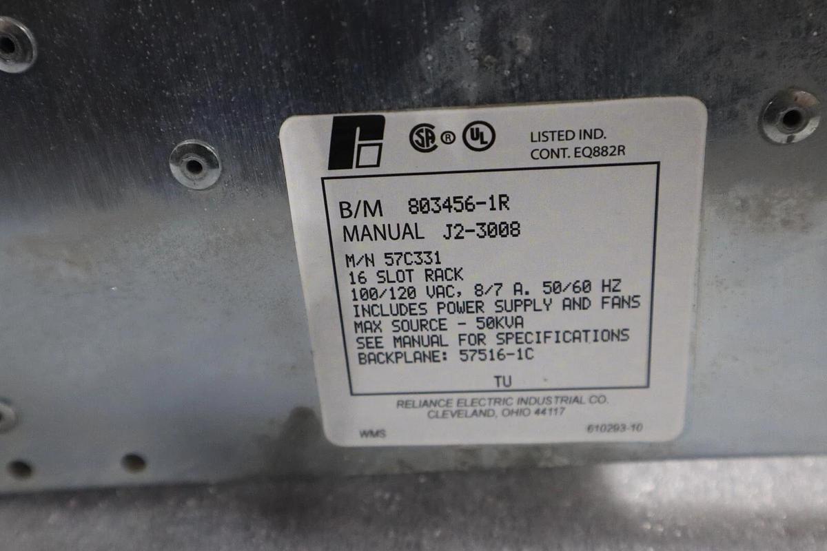 NEW Reliance Electric 57C331 Automax 16 Slot Rack 100/120v-ac STOCK G264