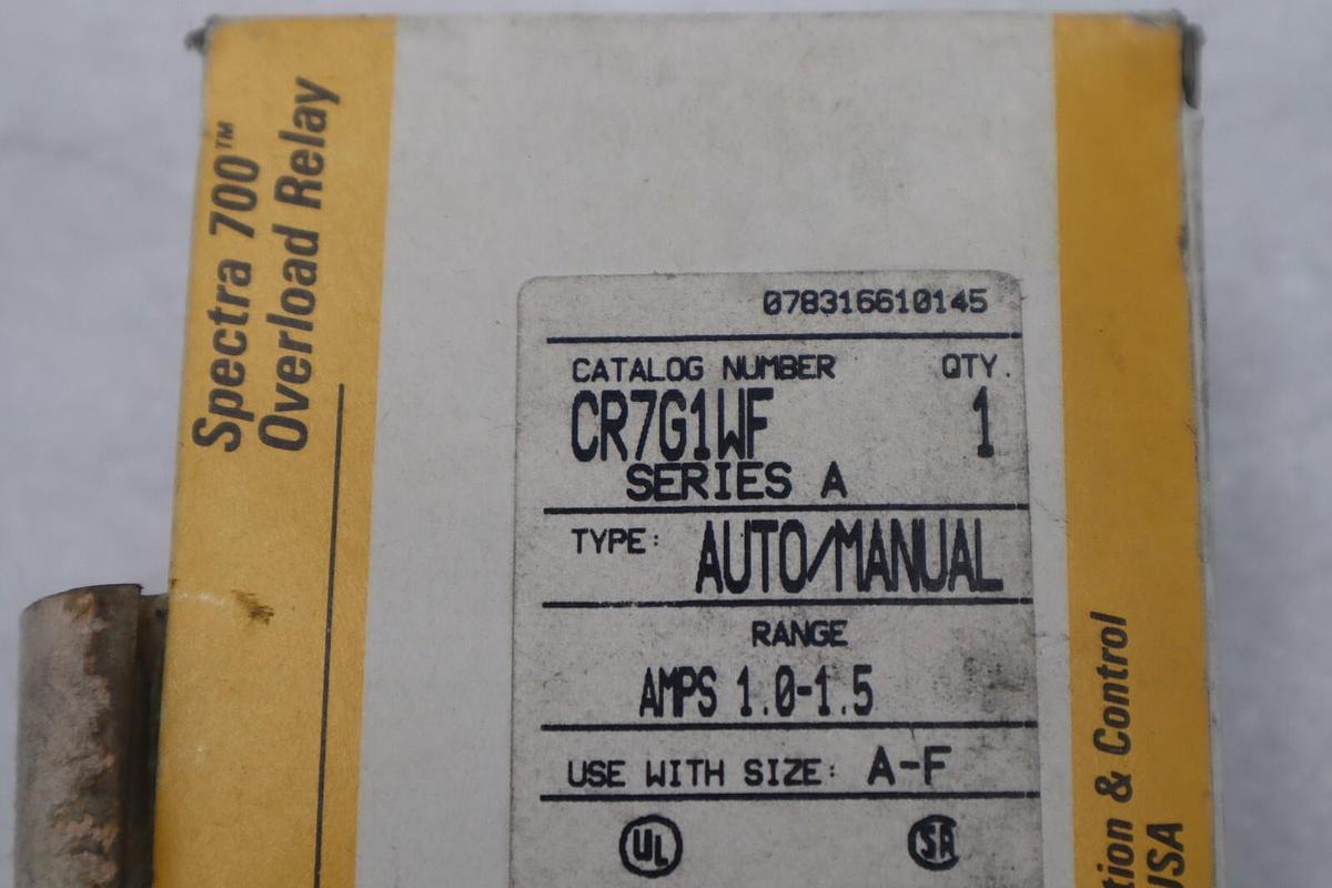 Used GE Spectra 700 Overload Relay CR7G1WF NEW OPEN BOX STOCK L-448-C