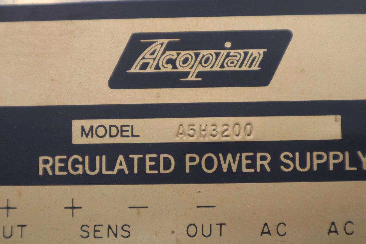 Used Power Supply A5H3200 Acopian Input 105 to 125V Output 5V 32A STOCK 4578