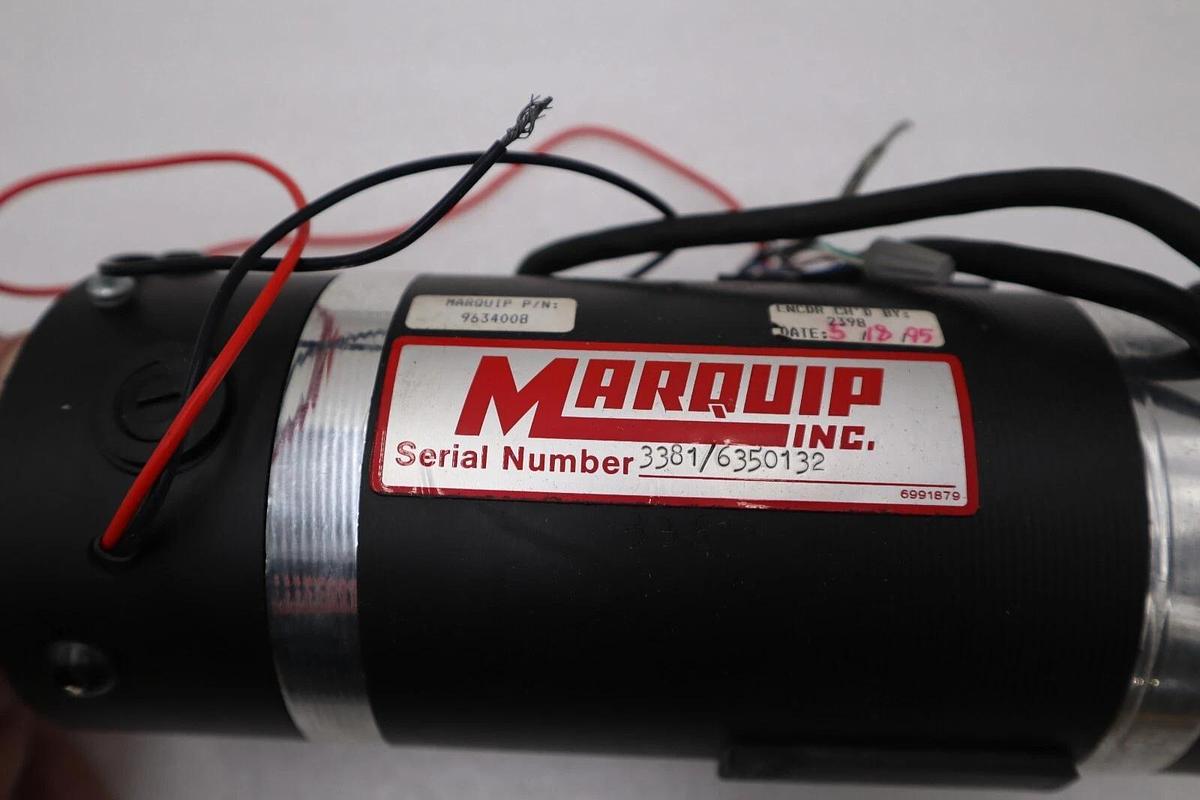 Used NEW Marquip P/N: 9634008 SERIAL 3381/6350132 MOTOR STOCK 5871