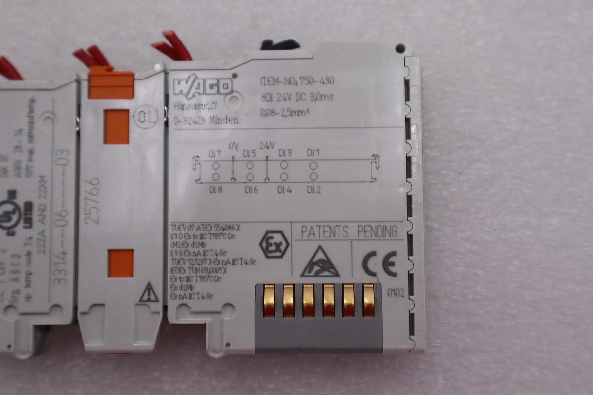 Used Wago 750-430 8-Channel Input Module 8 Digital Input 24VDC 3.0ms Filter #K-1730