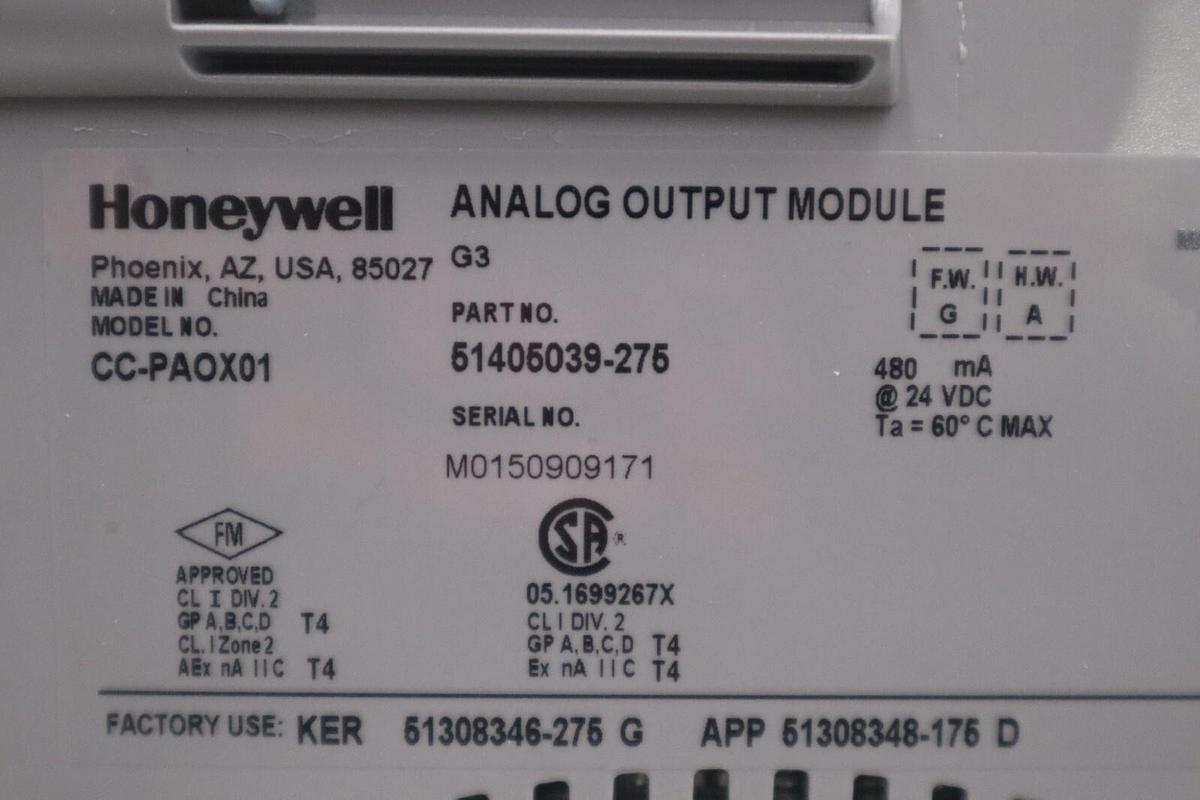 Used Honeywell 51405039-275 Analog Output Module CC-PAOX01 NEW UNIT STOCK G204A