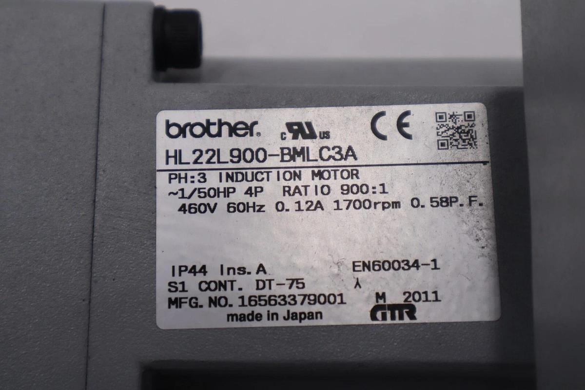 NEW GTR Brother HL22R900-BMLC3A 3 Phase Induction Motor STOCK 5064