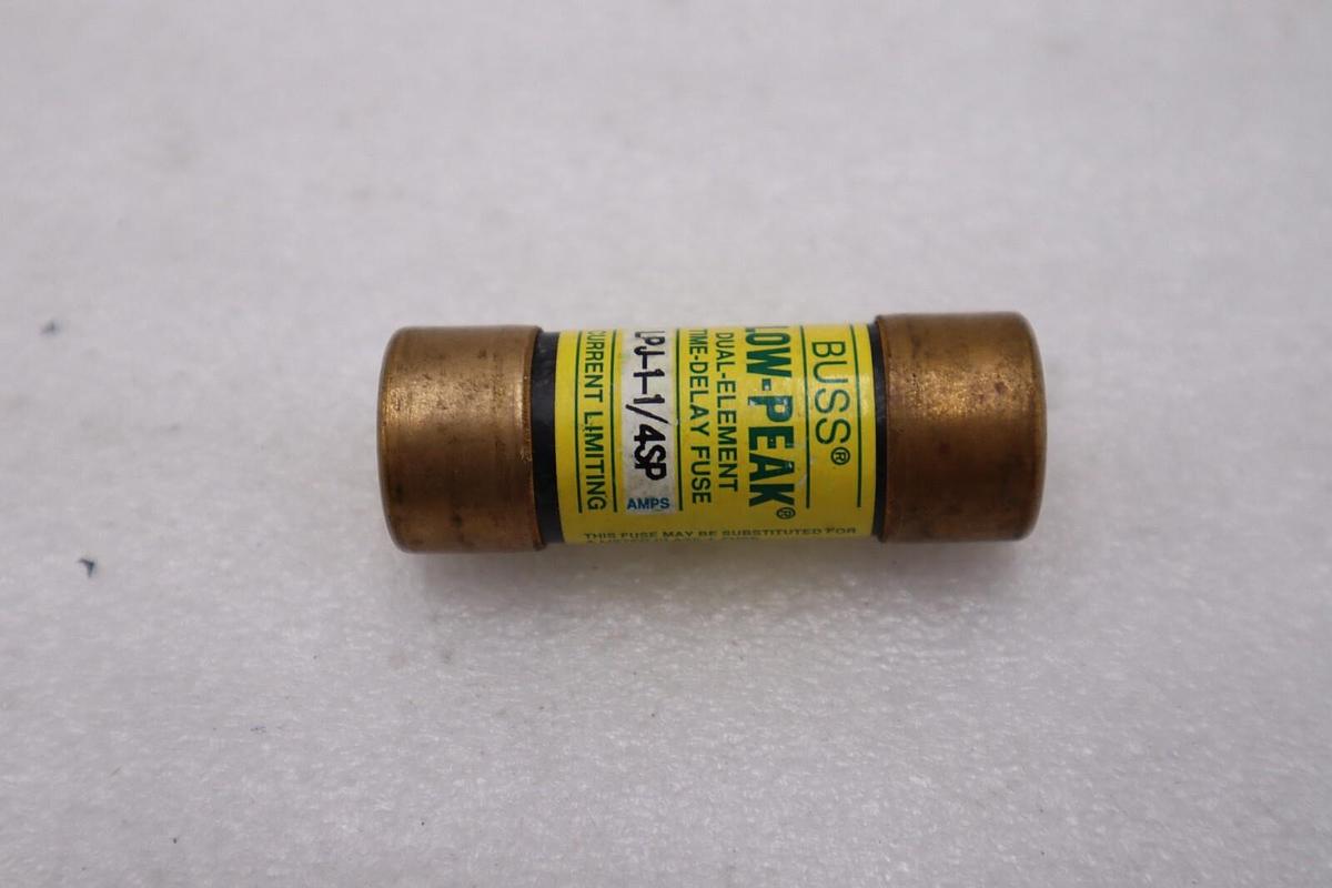 Used Cooper Bussmann LPJ-1-1/4SP, 1-1/4A 600V Cartridge Fuse (LOT OF 16 UNITS)