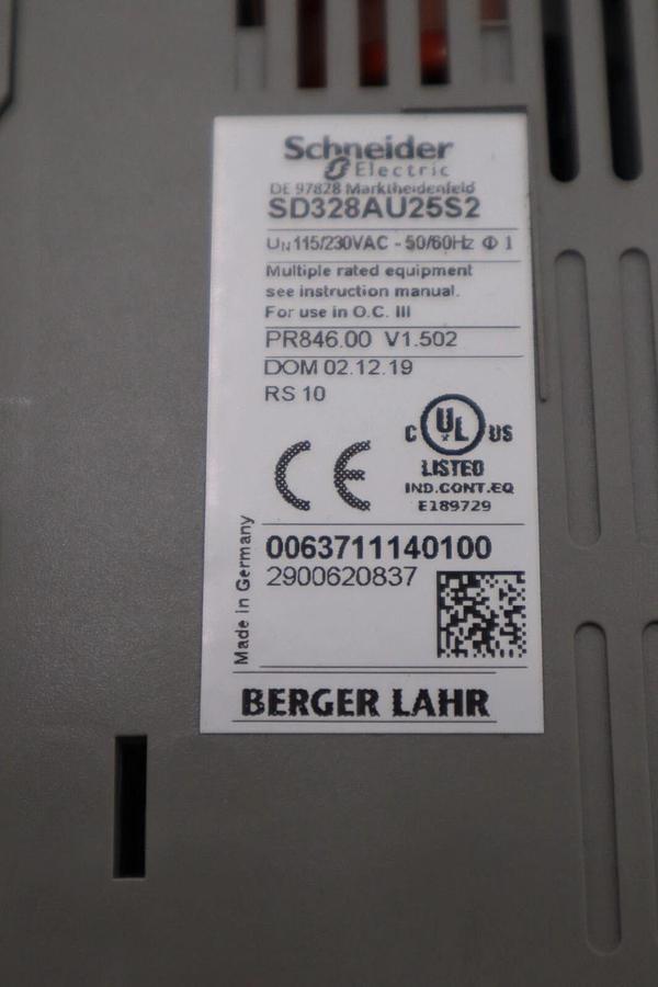 Used Berger Lahr SD328AU25S2 Driver STOCK B-680