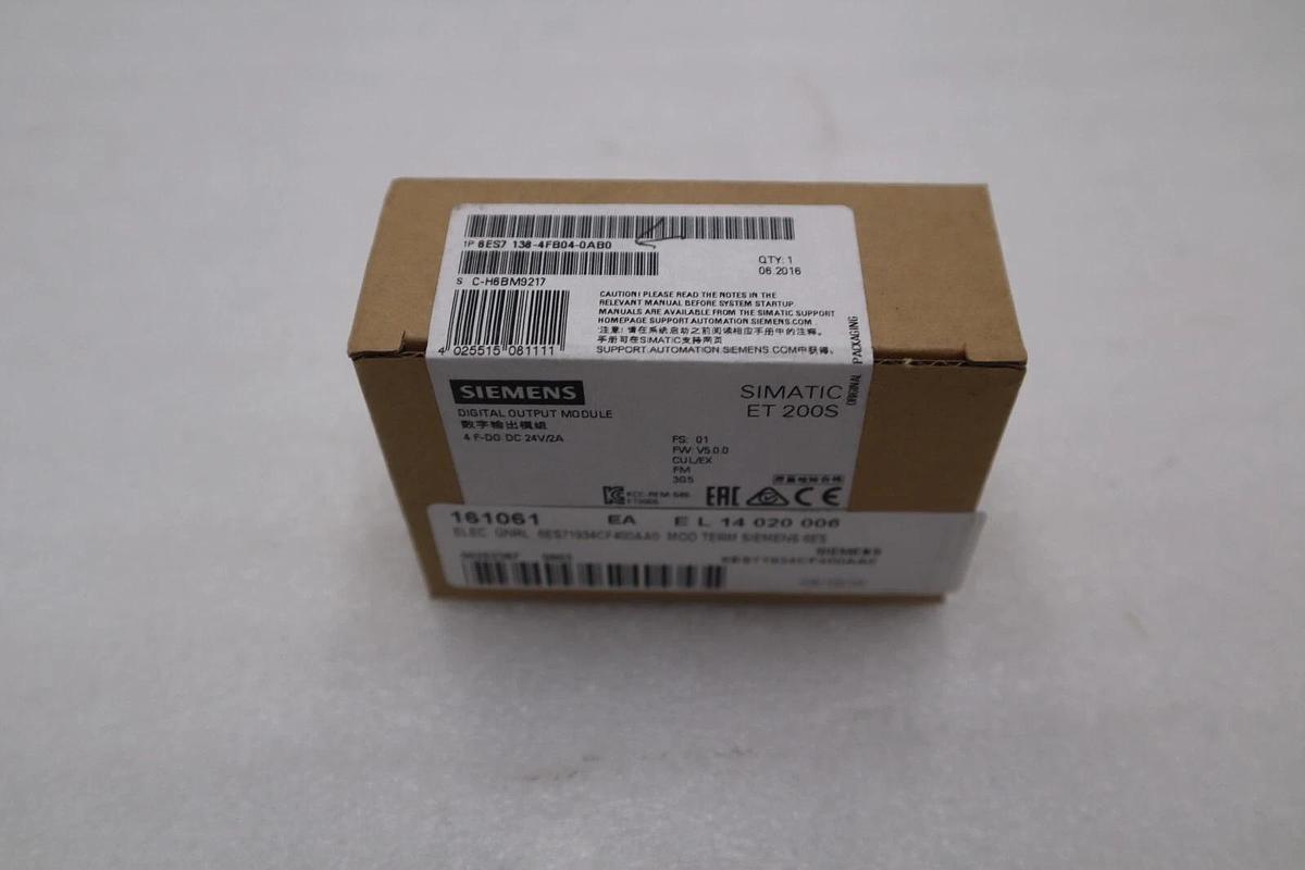 SIEMENS 6ES7138-4FB04-0AB0 / 6ES71384FB040AB0 (BRAND NEW) STOCK G440A