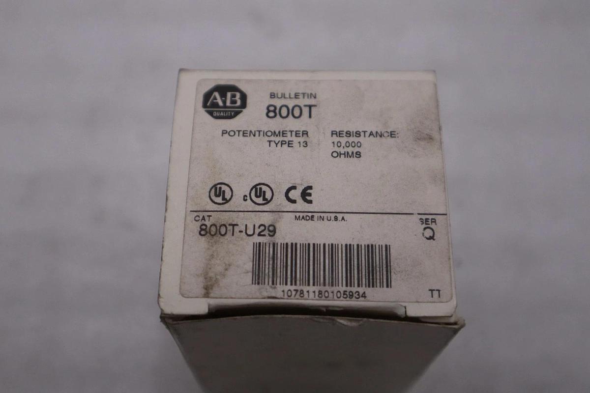 New OPEN BOX AB Allen Bradley 800T-U29   Potentiometer 10k OHMS STK GF331A