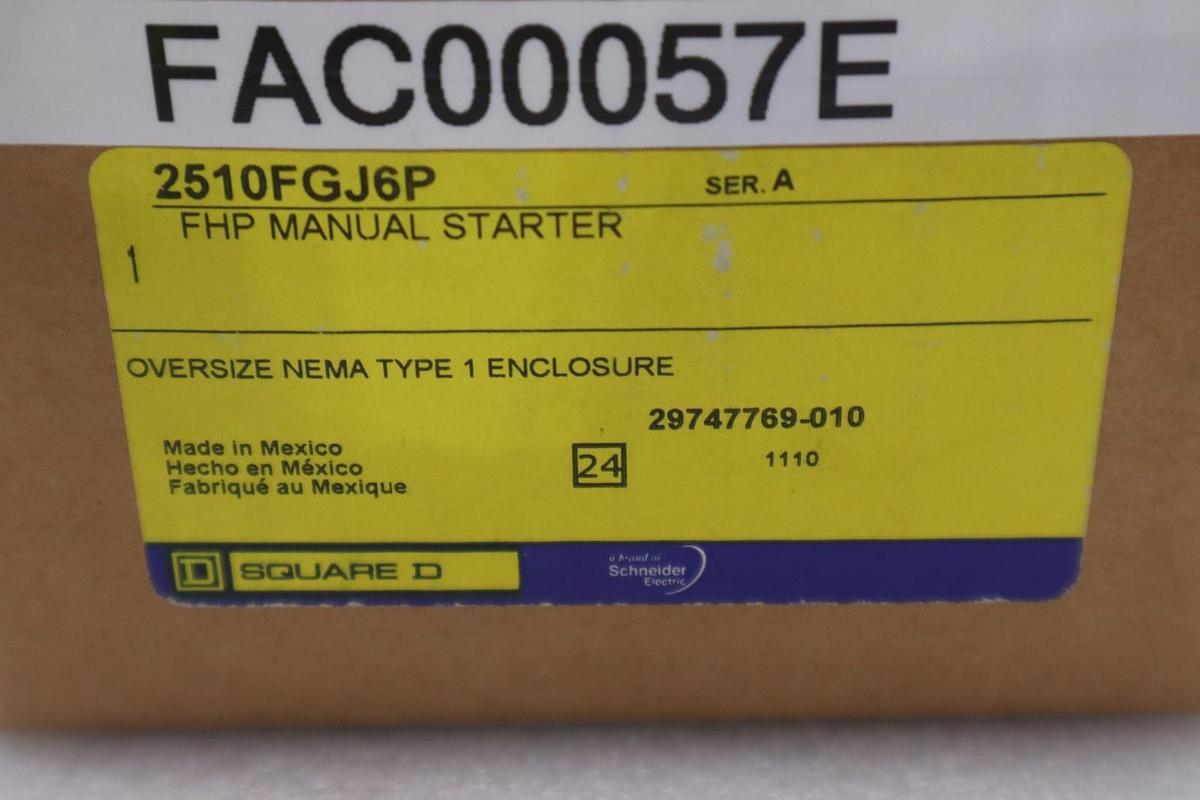 SCHNEIDER ELECTRIC SQUARE D 2510FGJ6P NEW IN BOX UNIT STOCK GF-767A