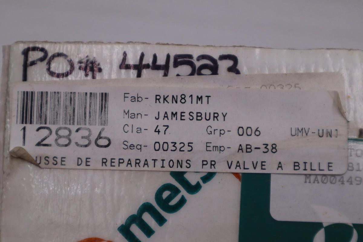 JAMESBURY METSO 328794 RKN81MT STOCK #147A