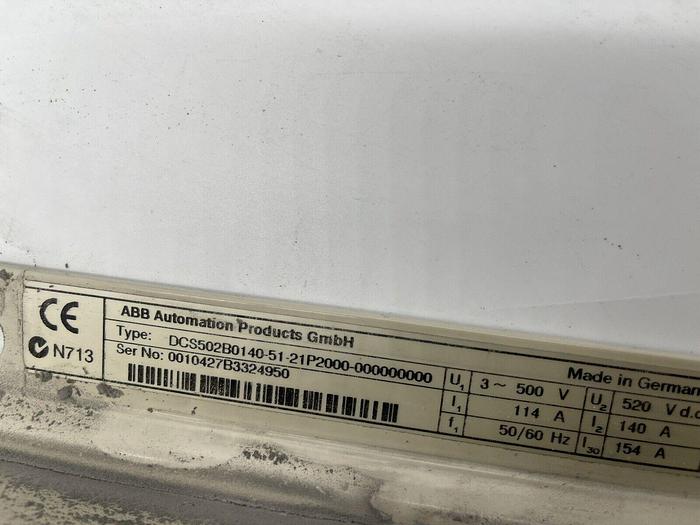 Used ABB AUTOMATION DRIVE DCS502B0140-51-21P2000-000000000 USED UNIT S-13