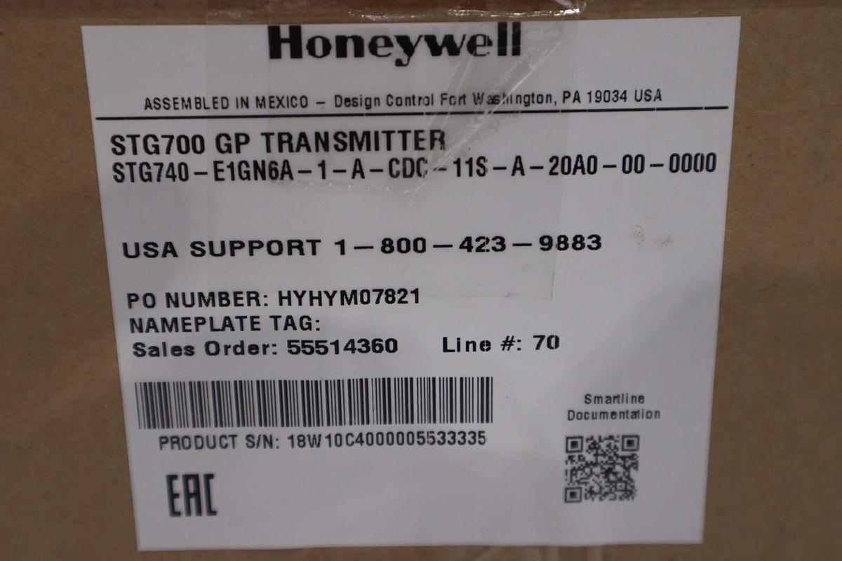 Honeywell STG700 GP Transmitter STG740-E1GN6A-1-A-CDC-11S-A-20A0-00-0000 #G405