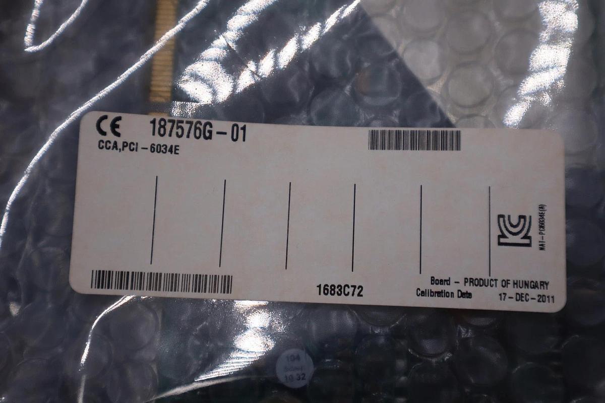 Used NEW SEALED National Instruments PCI-6034E Multifunction I/O Board STOCK H577A