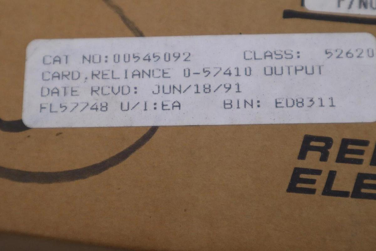 Reliance 0-57410 Analog Output Module O-57410 57C410 NEW WITH BOX STOCK G427