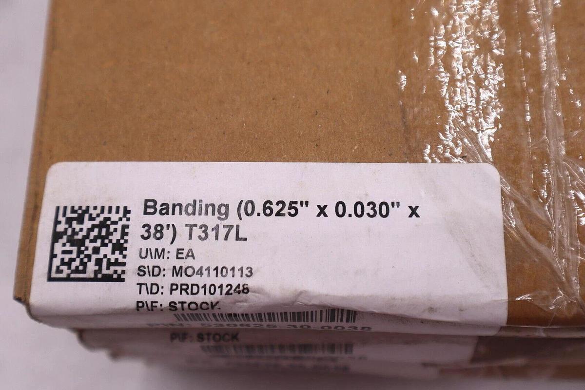Banding Part No. 530625-30-0038 T317L S/D M04110113 New Open Box Stock #3604