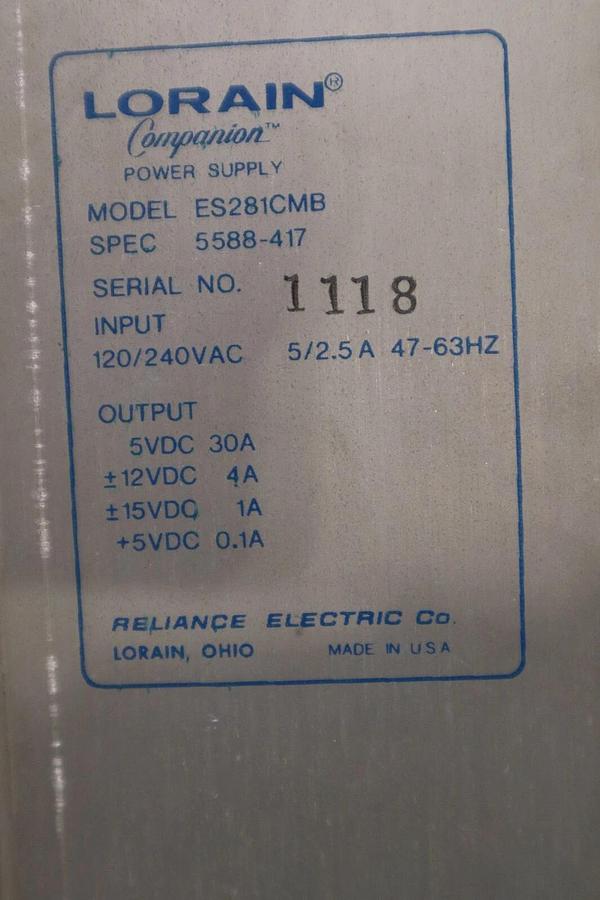 NEW RELIANCE ELECTRIC ES281CMB POWER SUPPLY 120-240VAC STOCK G110A